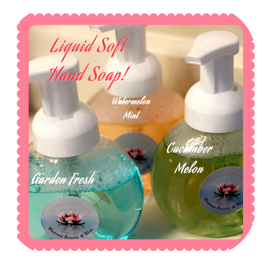 Liquid Soft Hand Soap-Trio Scents: Garden Fresh, Watermelon Mint, Cucumber Melon